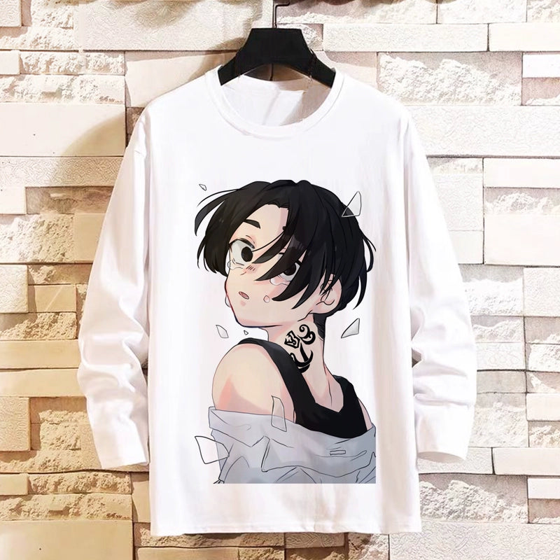 Tokyo Revengers Anime Long-Sleeved T-Shirt Mikey Manjiro Way of Rebirth Teen Boys and Girls Autumn Clothes