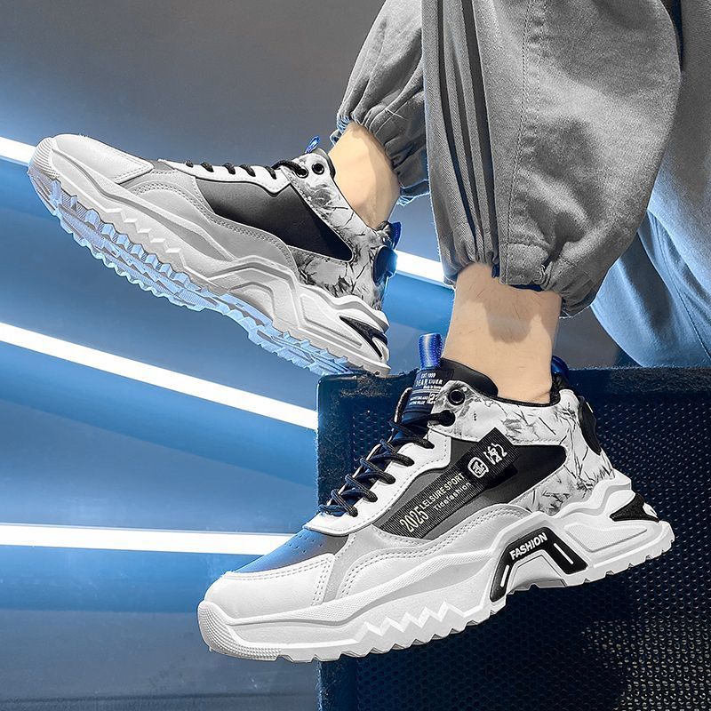 Men's 2025 High-Top Thick-Soled Board Shoes