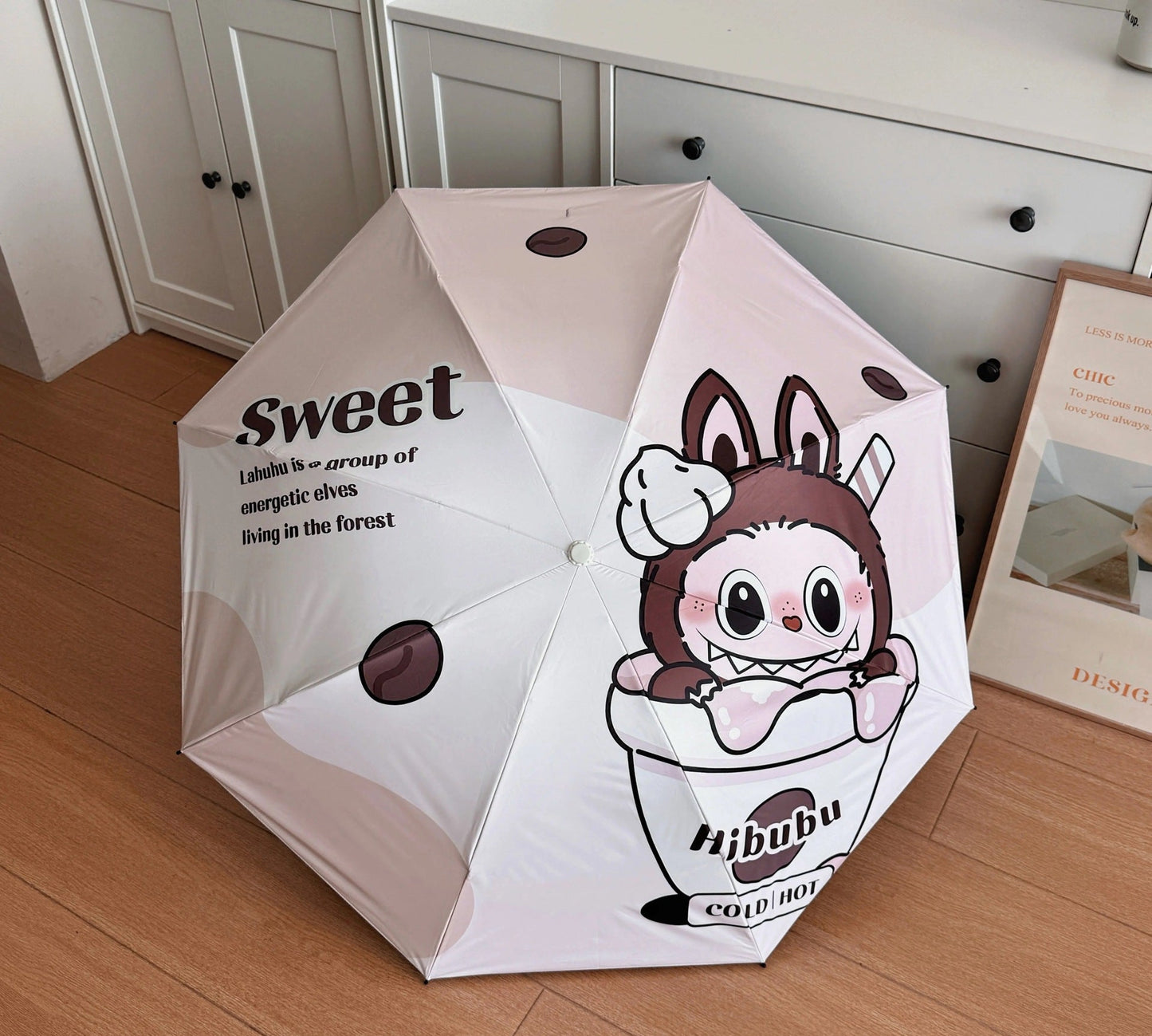 Labu Sunny & Rainy Folding Umbrella Dual-Purpose Parachute Style by Bubble Mart