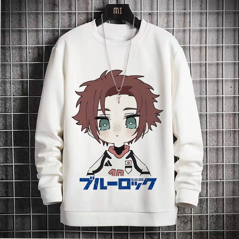 Blue Prison Crewneck Sweatshirt Anime Peripheral Clean World Thousand Cut Leopard Hornet Le Hui Velvet Two-Dimensional Pain Clothes