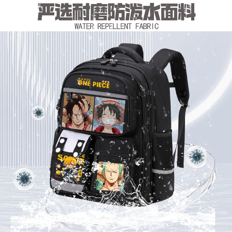 One Piece Spine-Protecting School Backpack Lightweight & Large-Capacity Bag