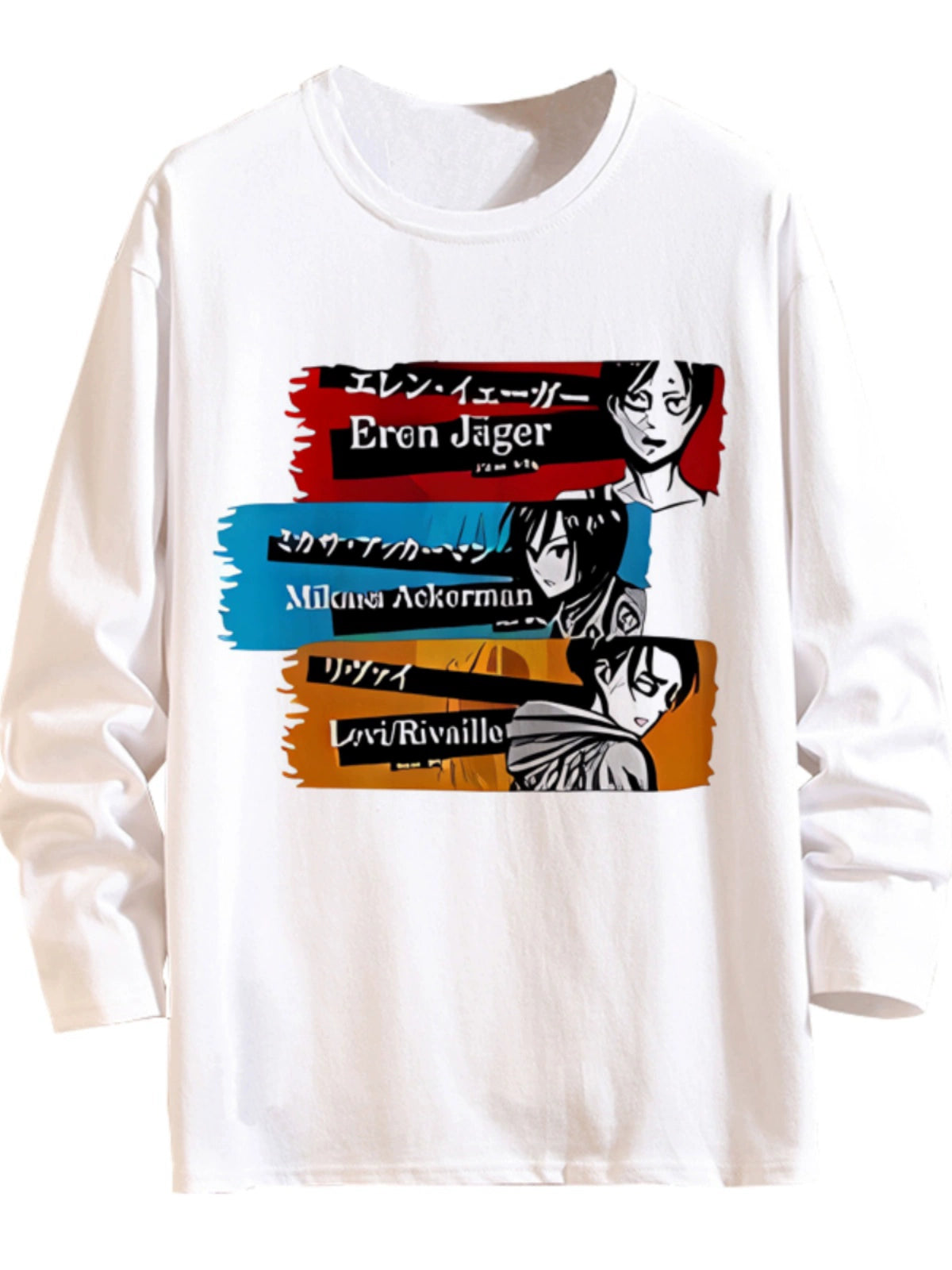 Attack on Titan Clothes Wings of Liberty Long-Sleeved T-Shirt Two-Dimensional Anime Peripheral Japanese Mens Base Shirt Autumn Outfit