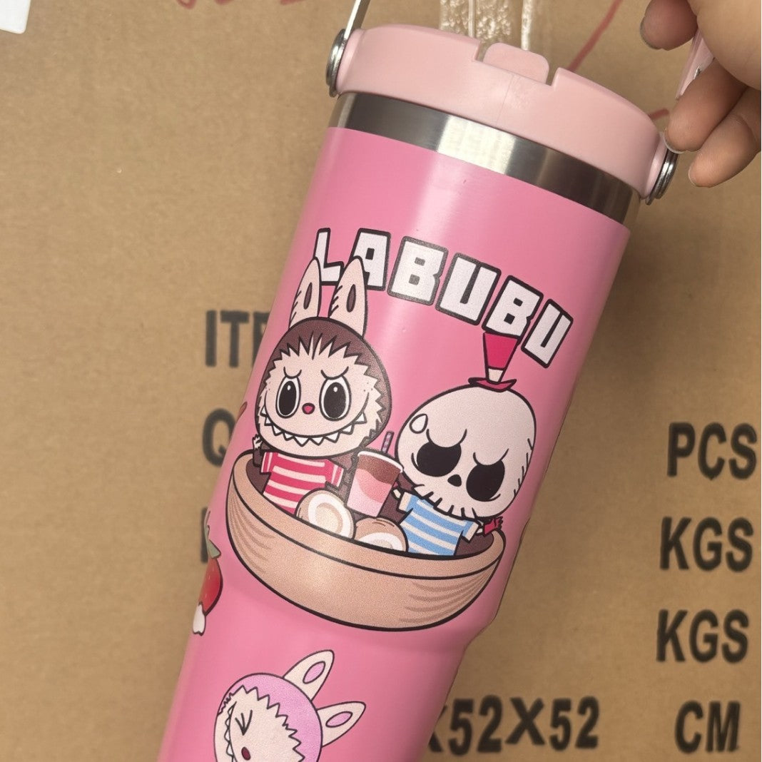 30oz Labu Ice Bomber Cup Stainless Steel Thermos Tumbler w/ Handle