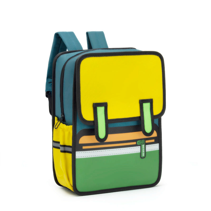 2D Style Anime School Backpack Waterproof Comic Bag