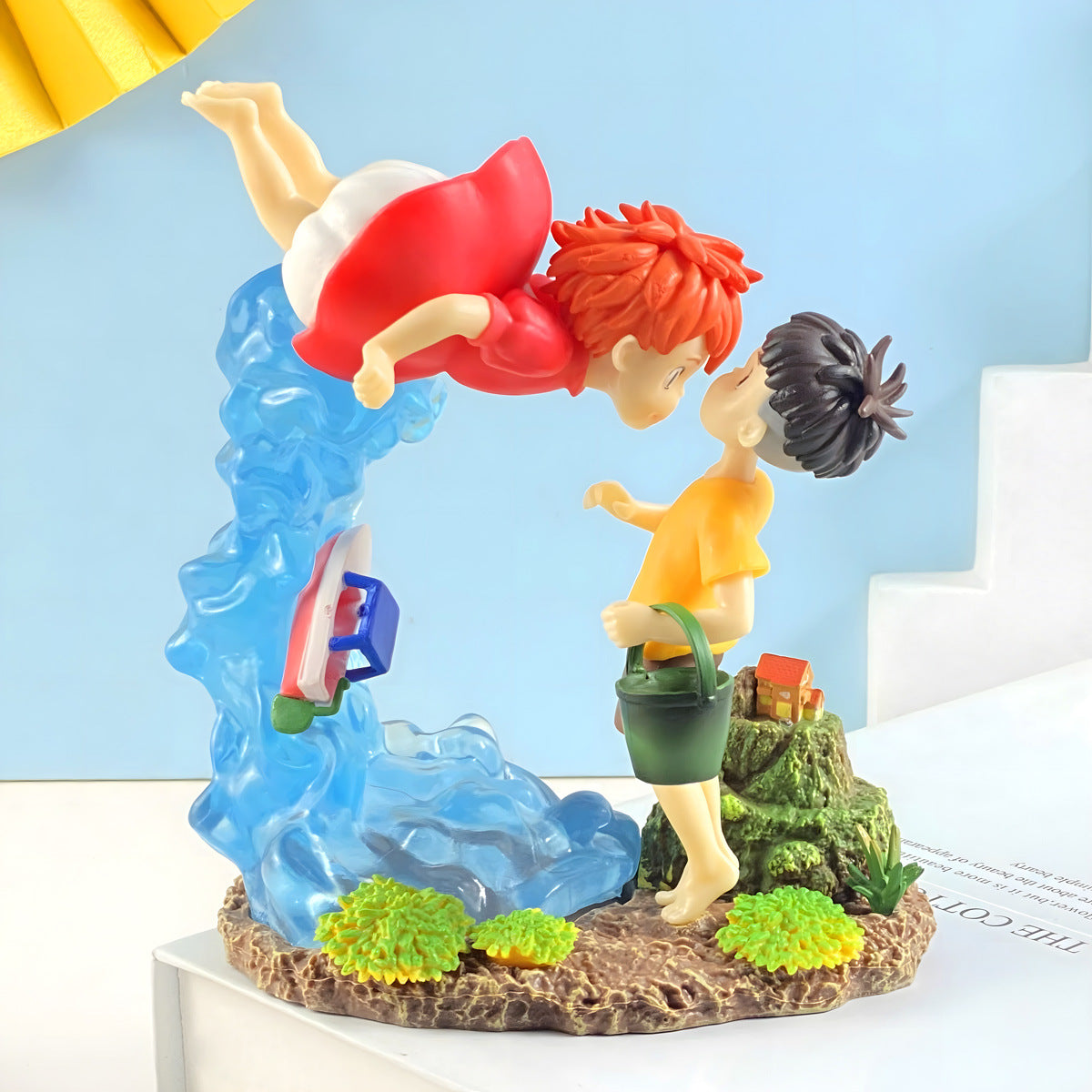 Ponyo & Sousuke Scene Figure Cliffside Goldfish Magic Anime Ornament