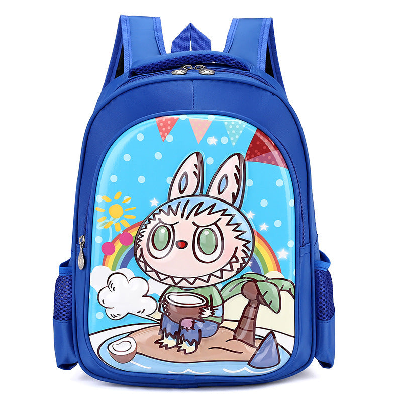 Labubu Cartoon School Backpack Grades 16 Kids Crossbody School Bag