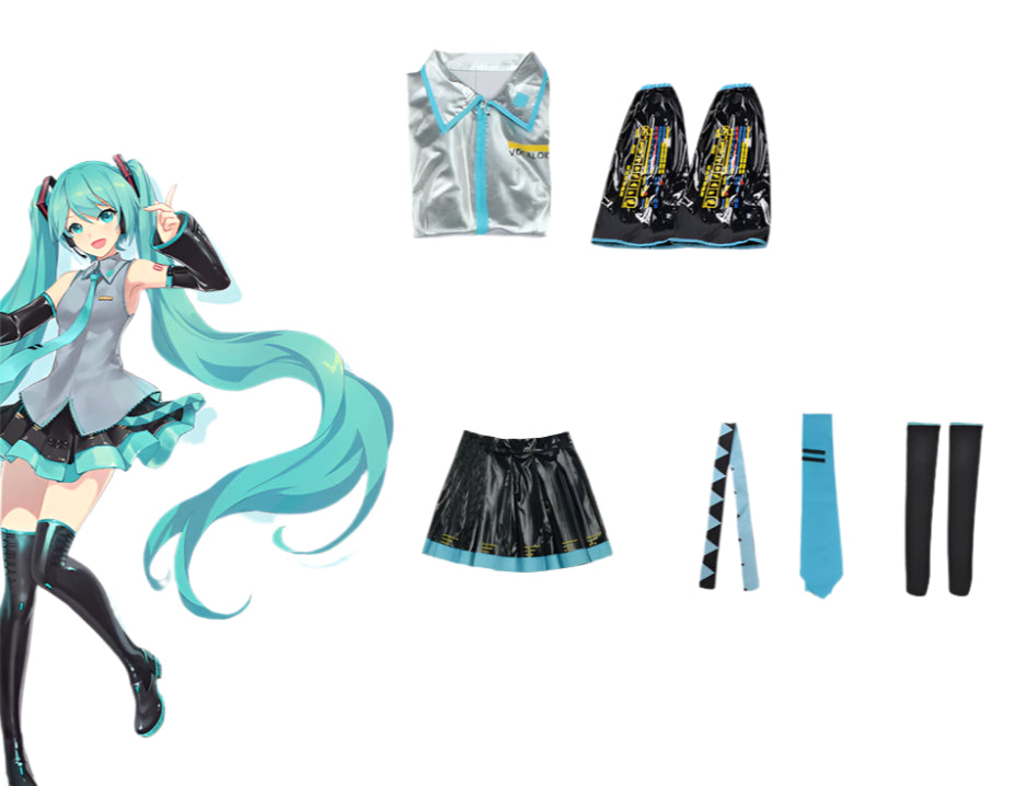Fog Capital Virtual Idol Cosplay Set Glossy Patent Leather JK Style!