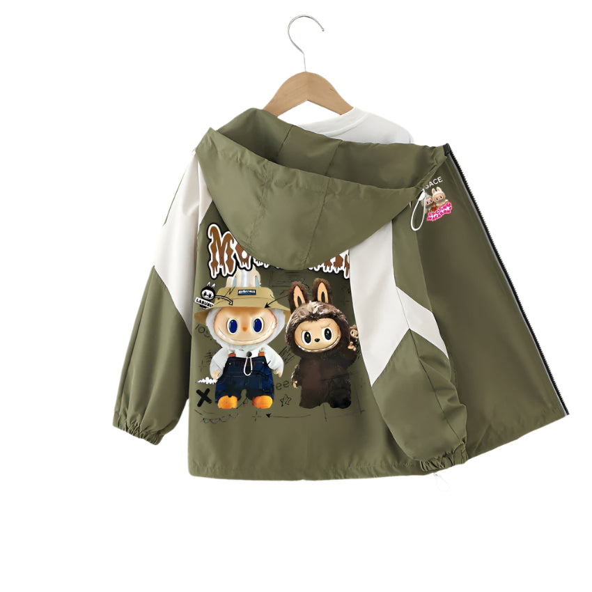 Rabu girls' autumn jacket- new foreign style children's autumn hooded Jacket