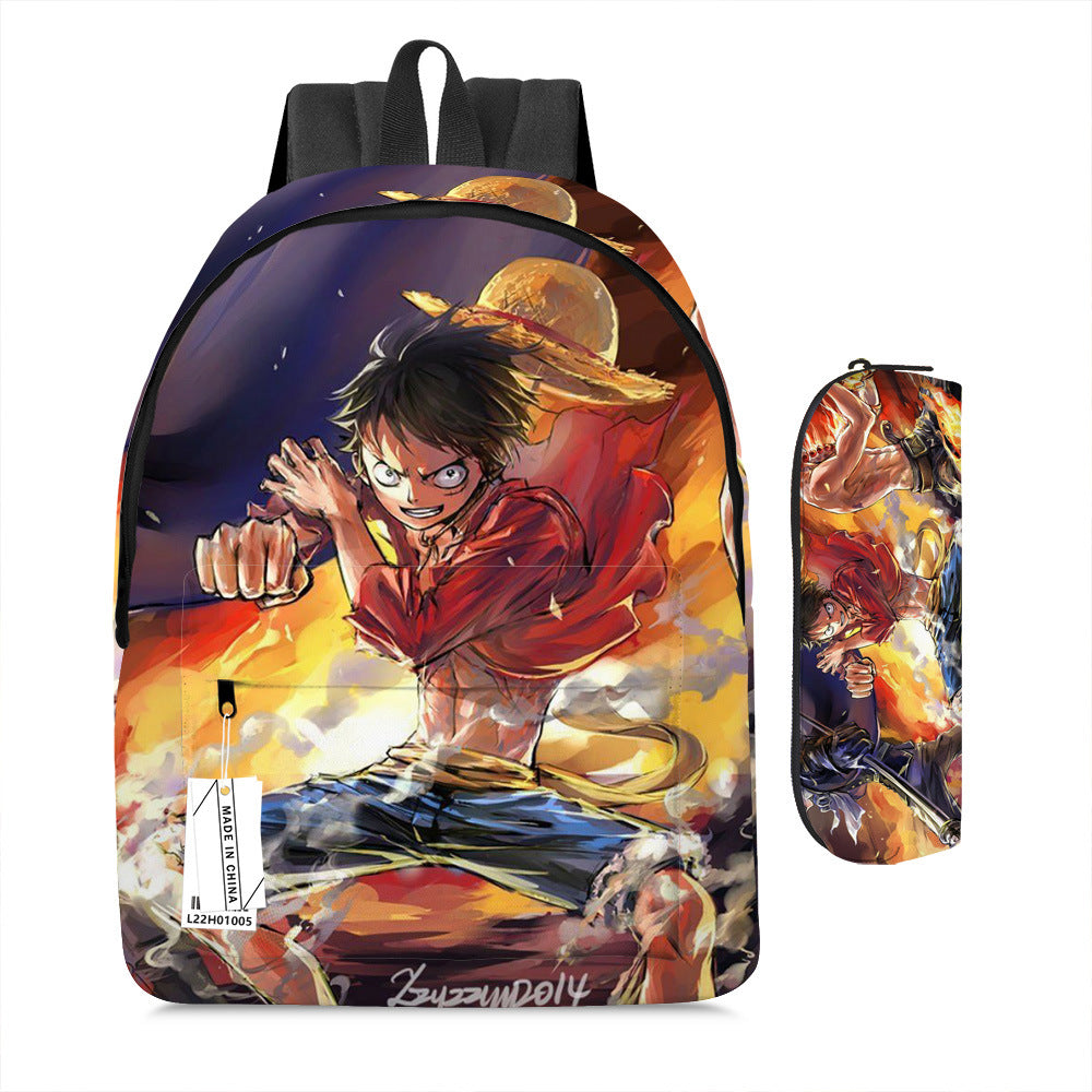 One Piece Luffy Adventure School Backpack Set 2-Piece Combo