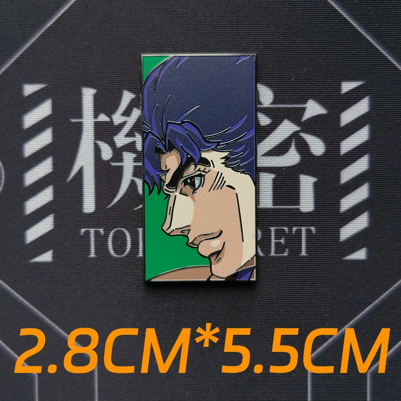 Gray Man Tactics JOJOs Bizarre Adventure Metal Enamel Badge Velcro Patch, Armband & School Bag Accessory