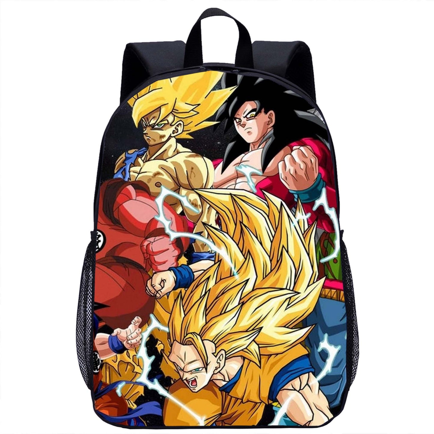 Dragon Ball Saiyan 17" Backpack Cartoon Print School Bag for Kids & Teens