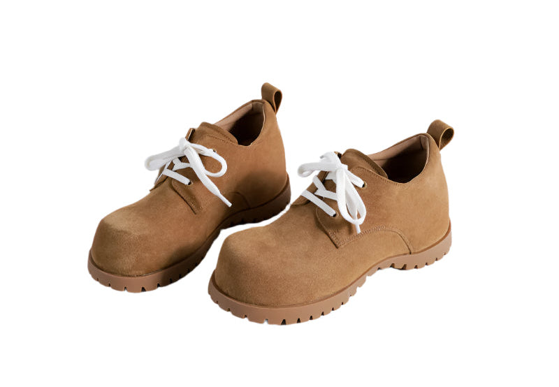 Retro Big Head Derby Flats – Easy-to-Match Heels with Vintage Vibes