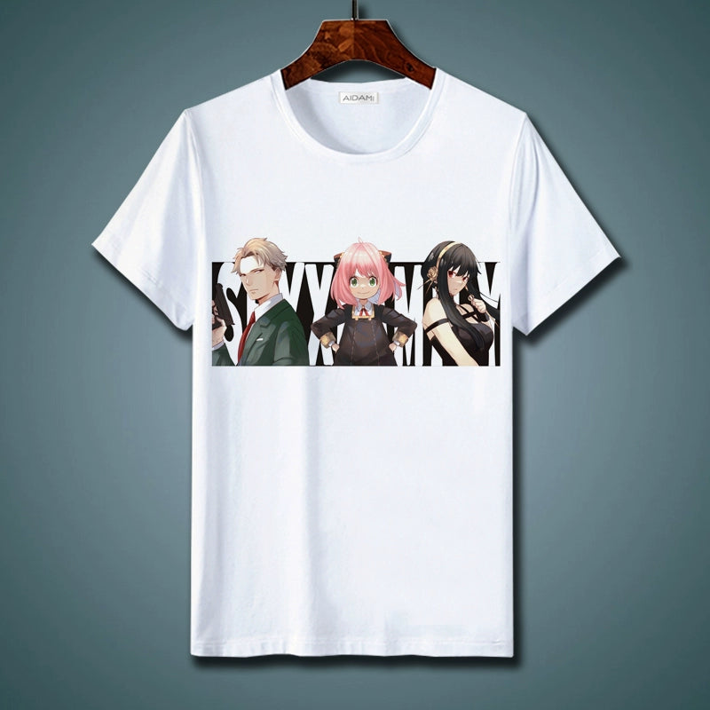 Spy Play House Short-Sleeved T-Shirt Spy x Family Ania Fujie Anime Peripheral Teenagers Summer Top Clothes