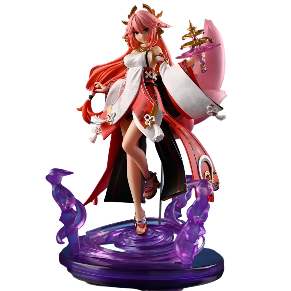 Yae Miko Fox Spirit Shrine GK Figure Pretty Girl Anime Model Ornament