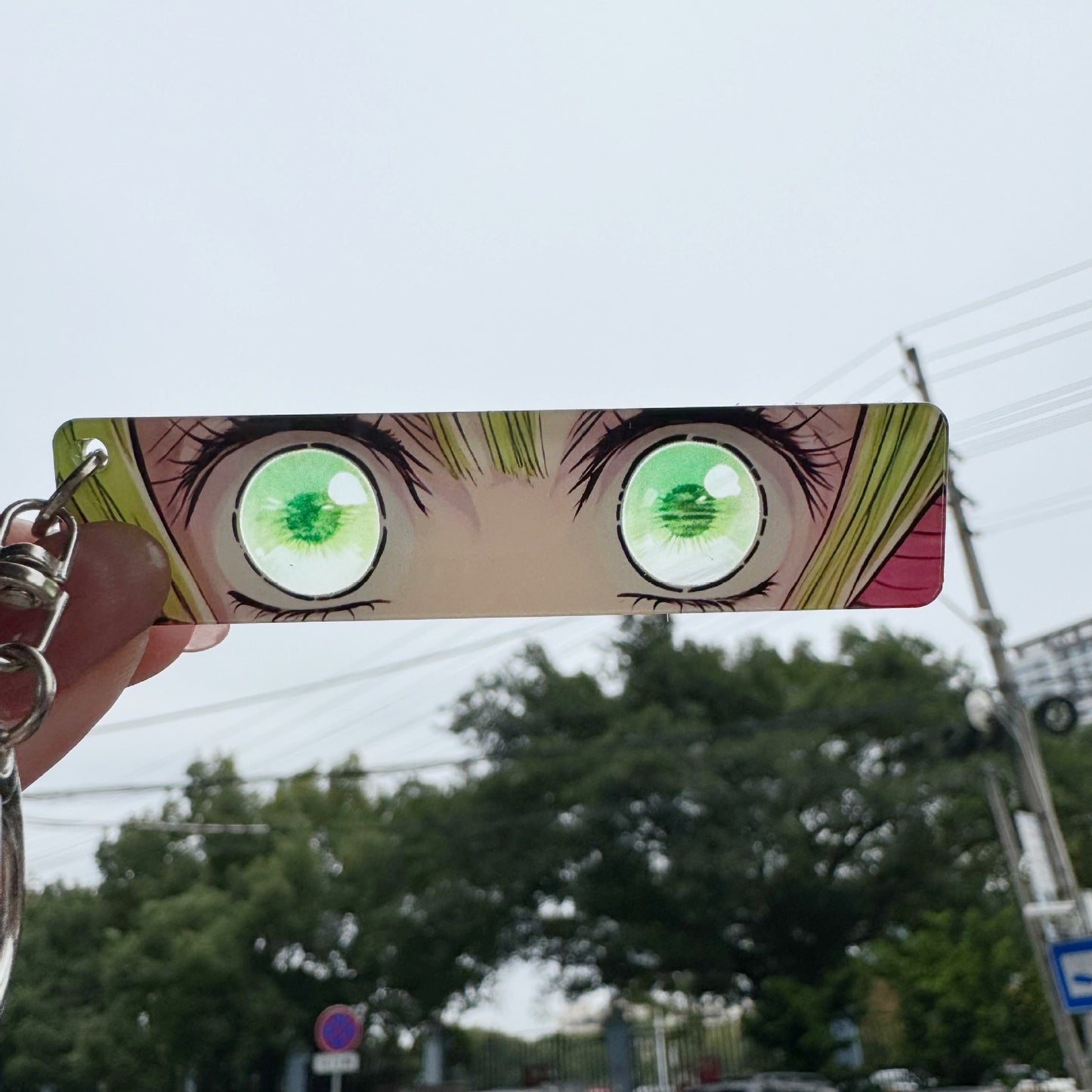 Demon Slayer Eye Acrylic Keychain Zenitsu, Muichiro & Mitsuri Kanroji