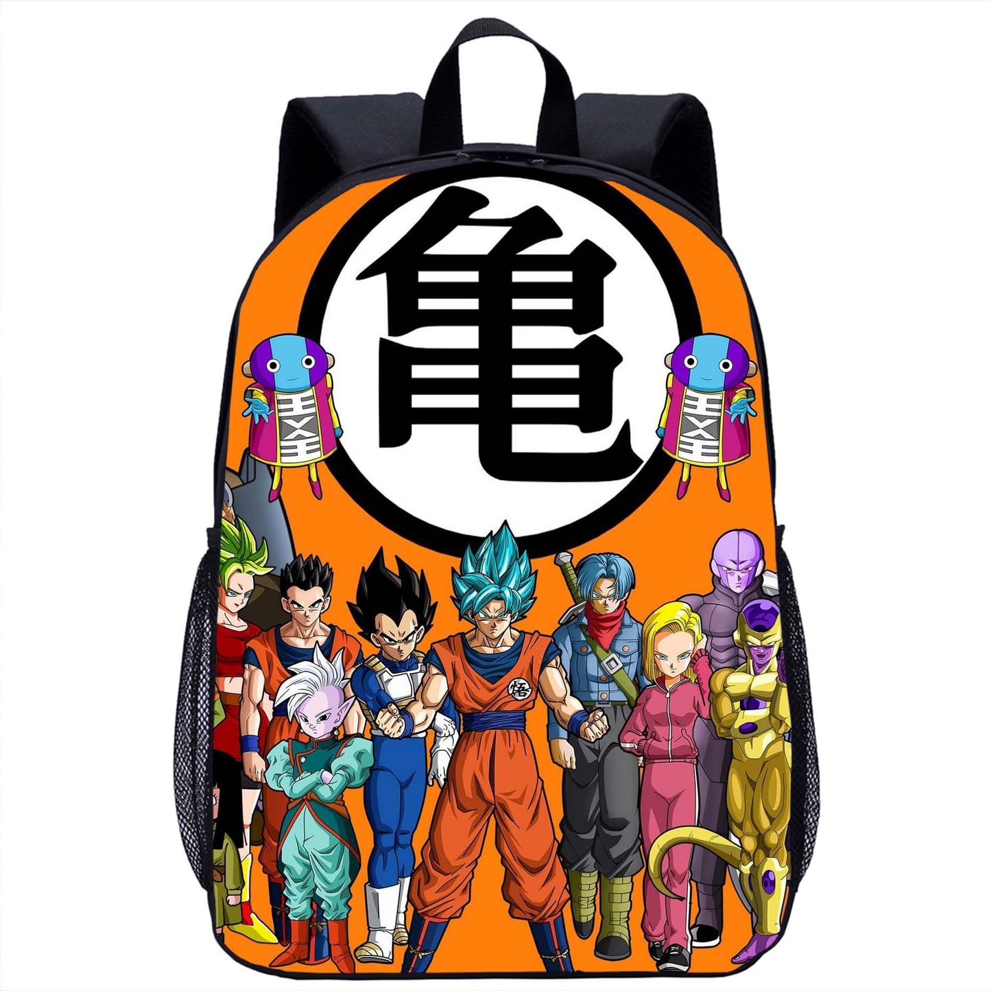 Dragon Ball Saiyan 17" Backpack Cartoon Print School Bag for Kids & Teens
