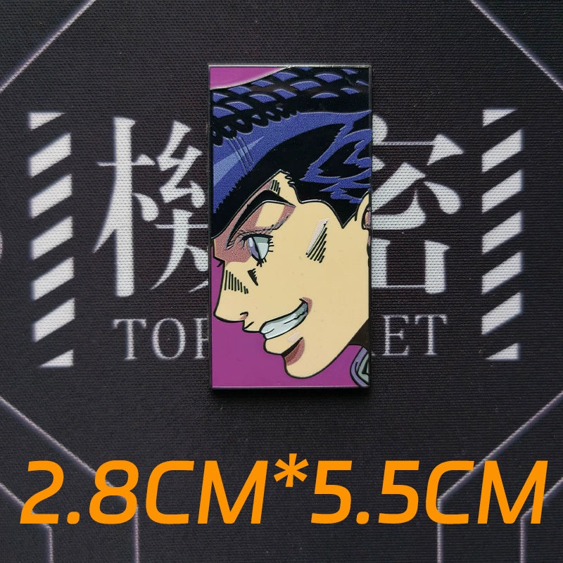 Gray Man Tactics JOJOs Bizarre Adventure Metal Enamel Badge Velcro Patch, Armband & School Bag Accessory