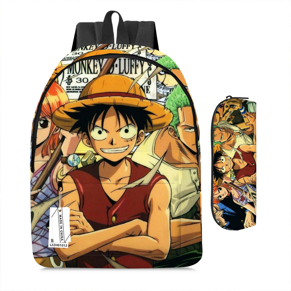 One Piece Luffy Adventure School Backpack Set 2-Piece Combo
