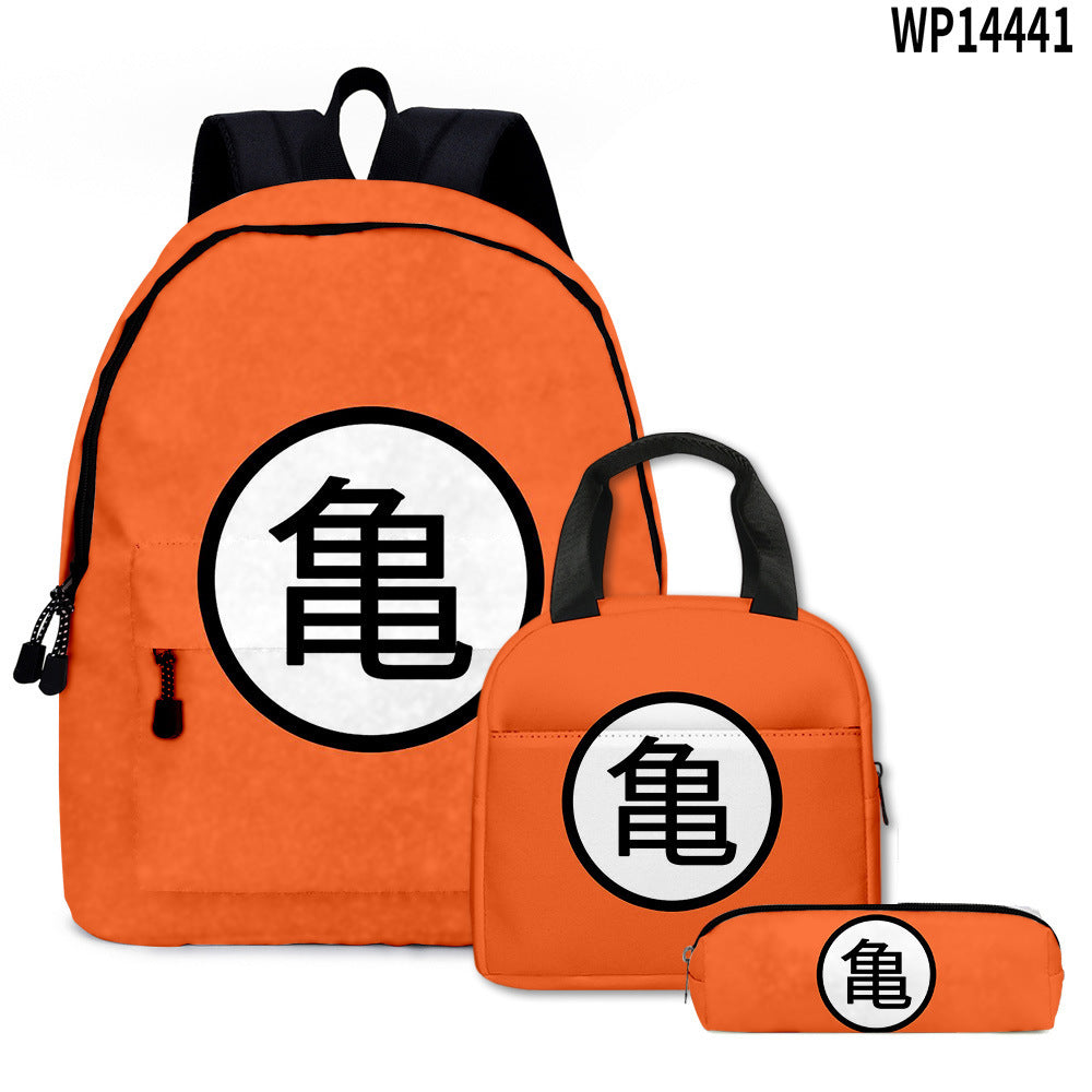 Dragon Ball Super 3D Goku Backpack Set 3-Piece Anime Combo