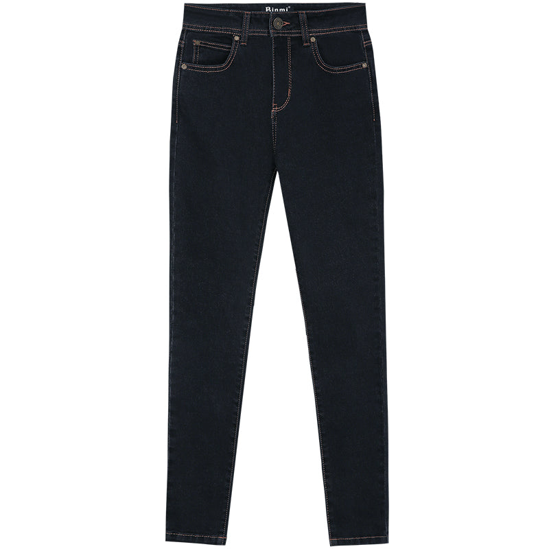 Black Slim-Fit Denim Pencil Pants – Anime Chic with Sleek Minimalist Vibes