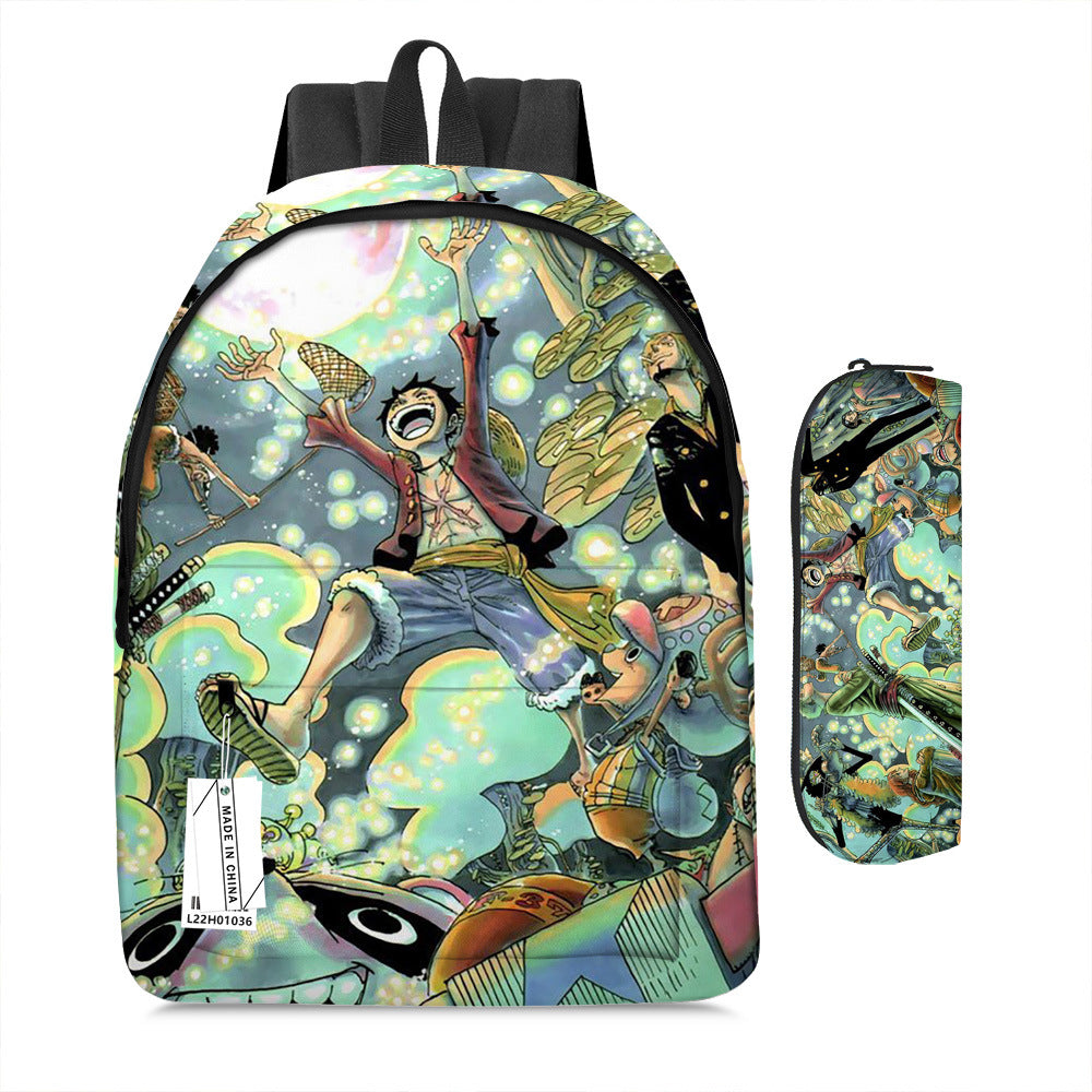 One Piece Luffy Adventure School Backpack Set 2-Piece Combo