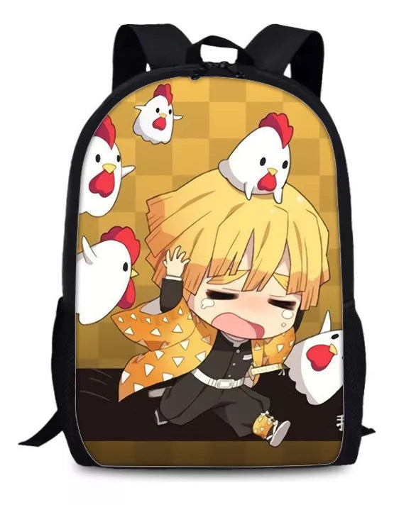17" Cartoon Hero Digital-Print Student Backpack Anime Style School Bag for Kids