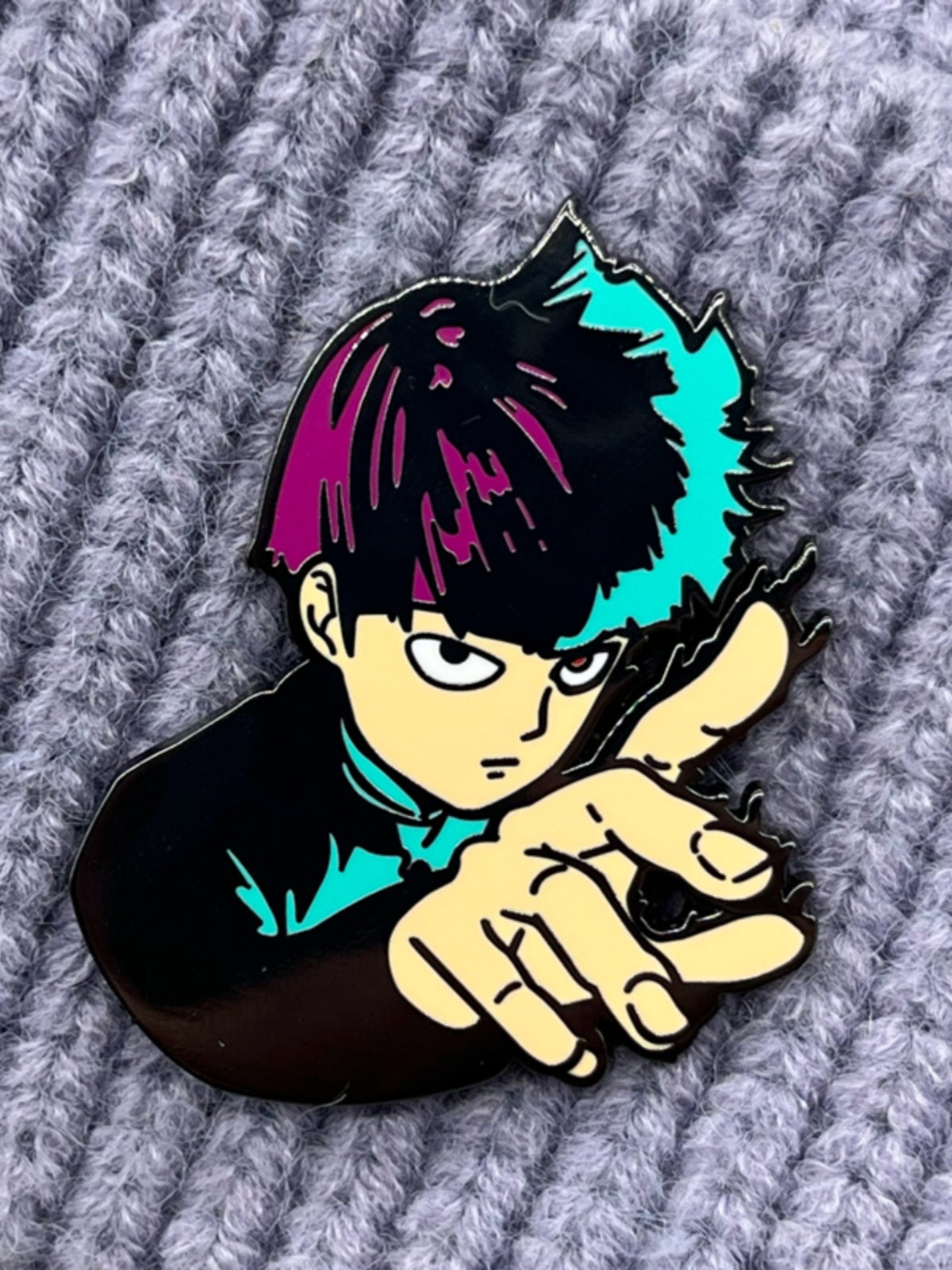 Mob Psycho 100% Shigeo Kageyama Metal Brooch Anime Peripheral Pin for Bags, Jackets & Collector Display