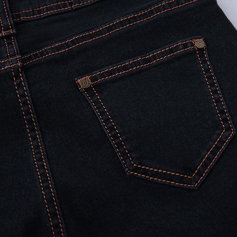 Black Slim-Fit Denim Pencil Pants – Anime Chic with Sleek Minimalist Vibes