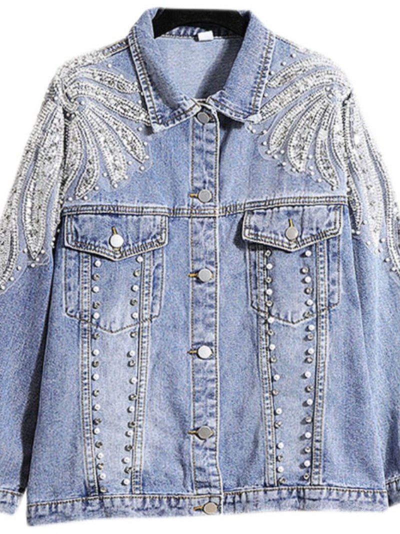 Fengjie Loose-Fit Denim Jacket – Euro Street Style with Anime Protagonist Energy