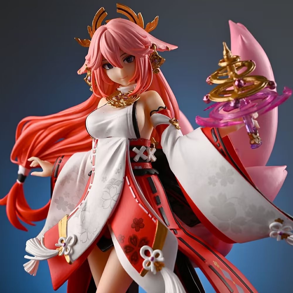 Yae Miko Fox Spirit Shrine GK Figure Pretty Girl Anime Model Ornament