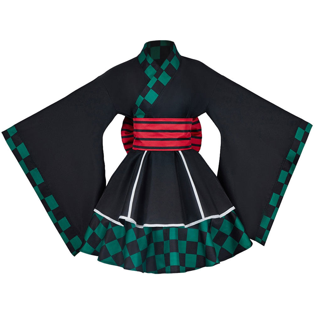 Inosuke women's cos clothing Ghost Slayer Blade cosplay maid skirt Halloween role-playing kimono manufacturers