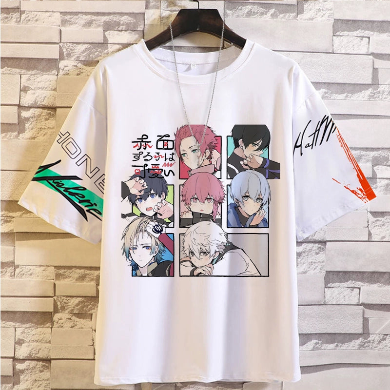 Blue Prison Pain Clothes T-Shirt BLUE LOCK Jieshi Yiling Wangbee Le Back Male and Female Teen Summer Top Anime Peripheral