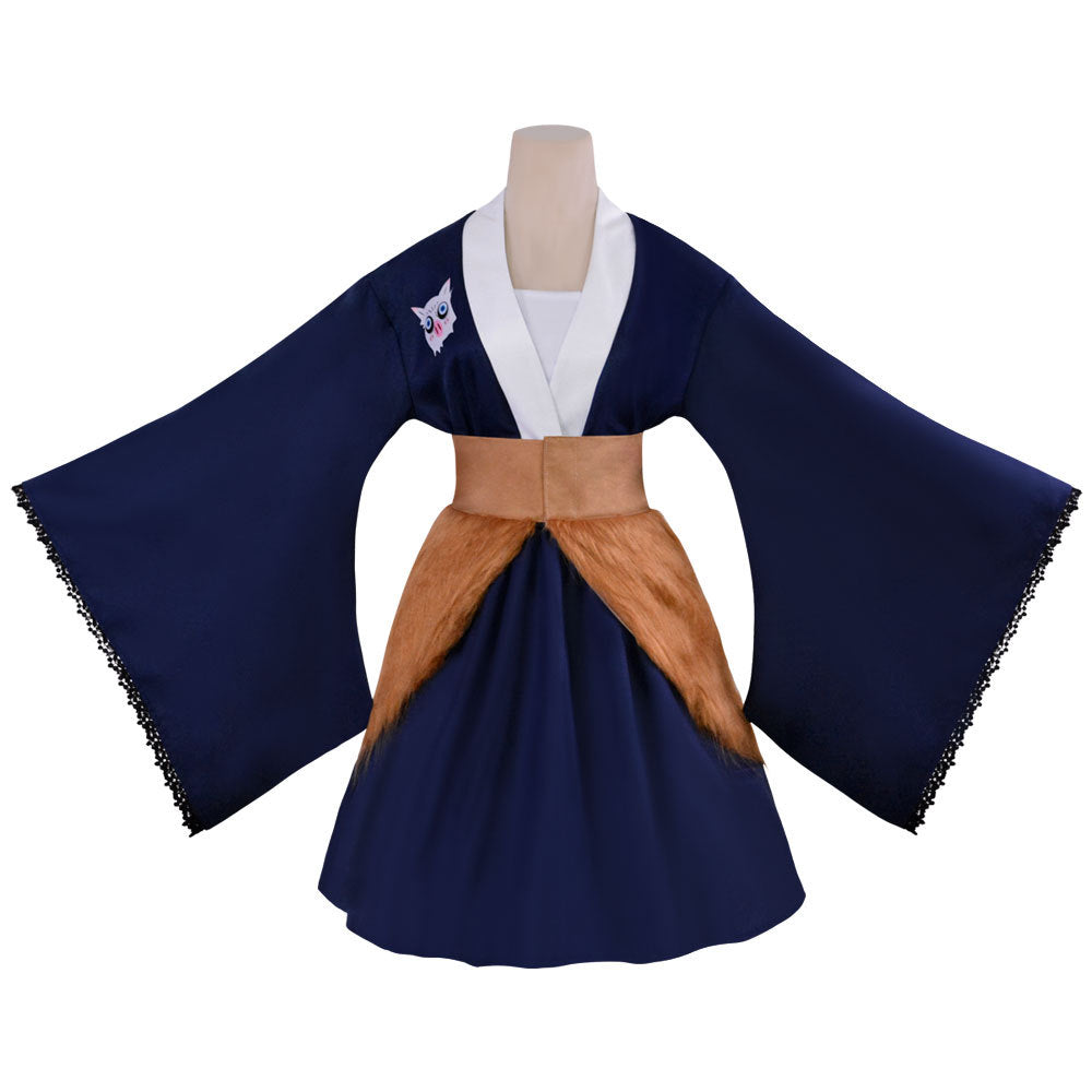 Inosuke women's cos clothing Ghost Slayer Blade cosplay maid skirt Halloween role-playing kimono manufacturers