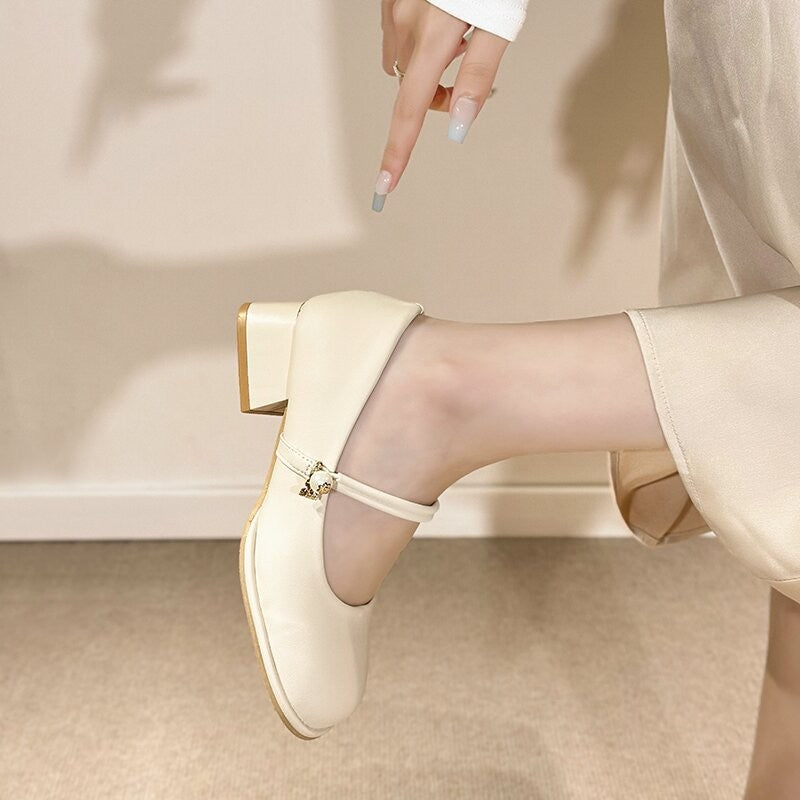 Fairy Mary Jane Heels – Soft Leather Cheongsam Style for Elegant Arcs