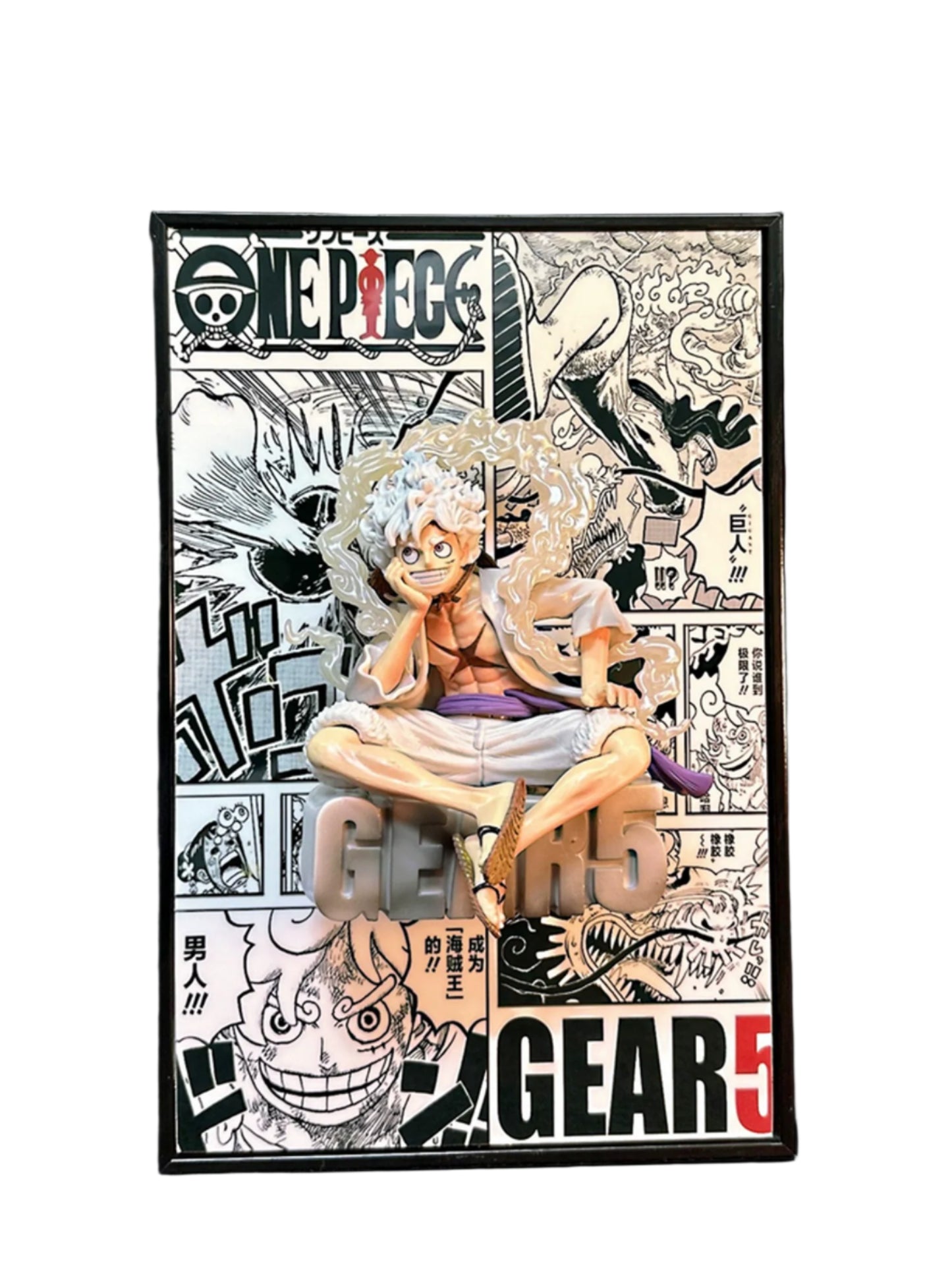 Gear 5 Nika Luffy Light-Up Figure One Piece GK Car & Desk Ornament