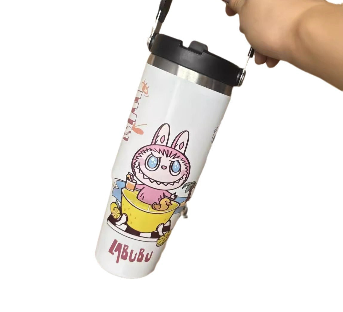 30oz Labu Ice Bomber Cup Stainless Steel Thermos Tumbler w/ Handle