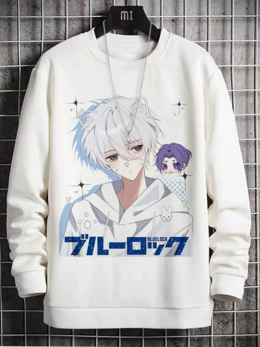 Blue Prison Crewneck Sweatshirt Anime Peripheral Clean World Thousand Cut Leopard Hornet Le Hui Velvet Two-Dimensional Pain Clothes