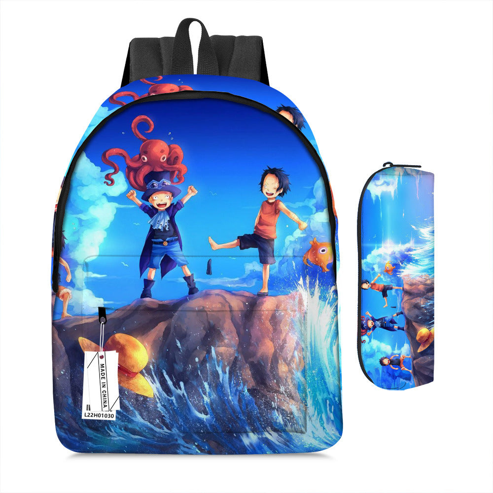 One Piece Luffy Adventure School Backpack Set 2-Piece Combo