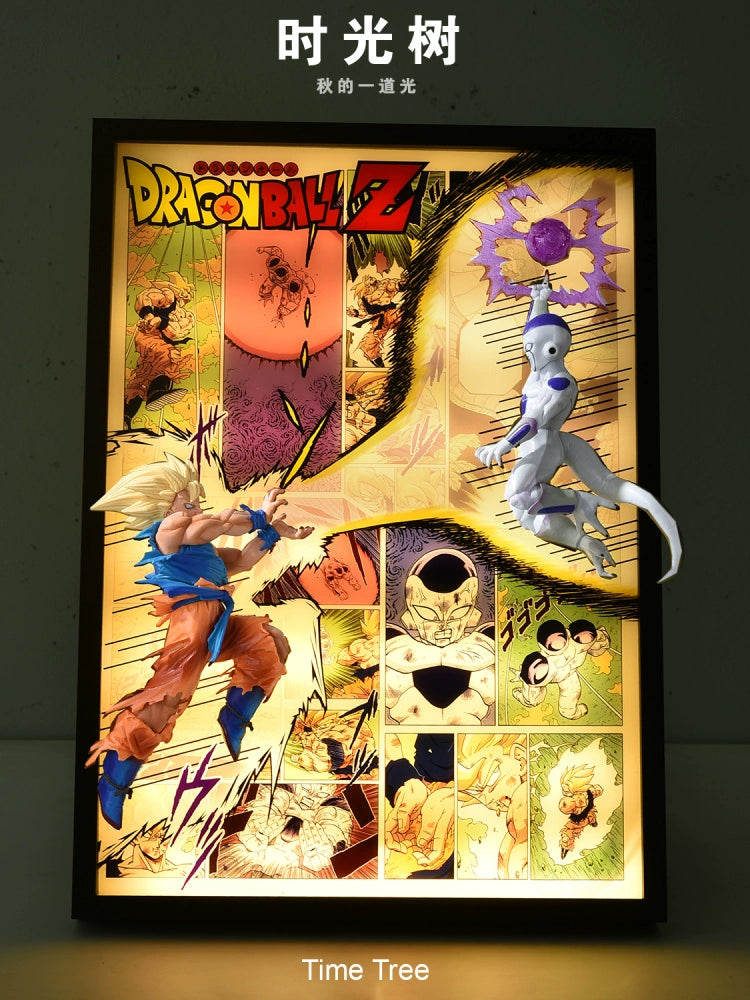 Goku vs. Frieza 3D Light Burst Panel