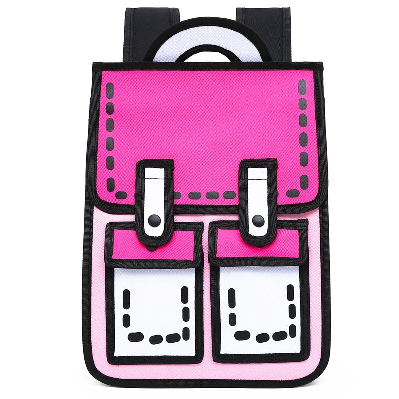 Ulzzang Street Style Spoof Backpack Creative & Cool Korean-Inspired School Bag
