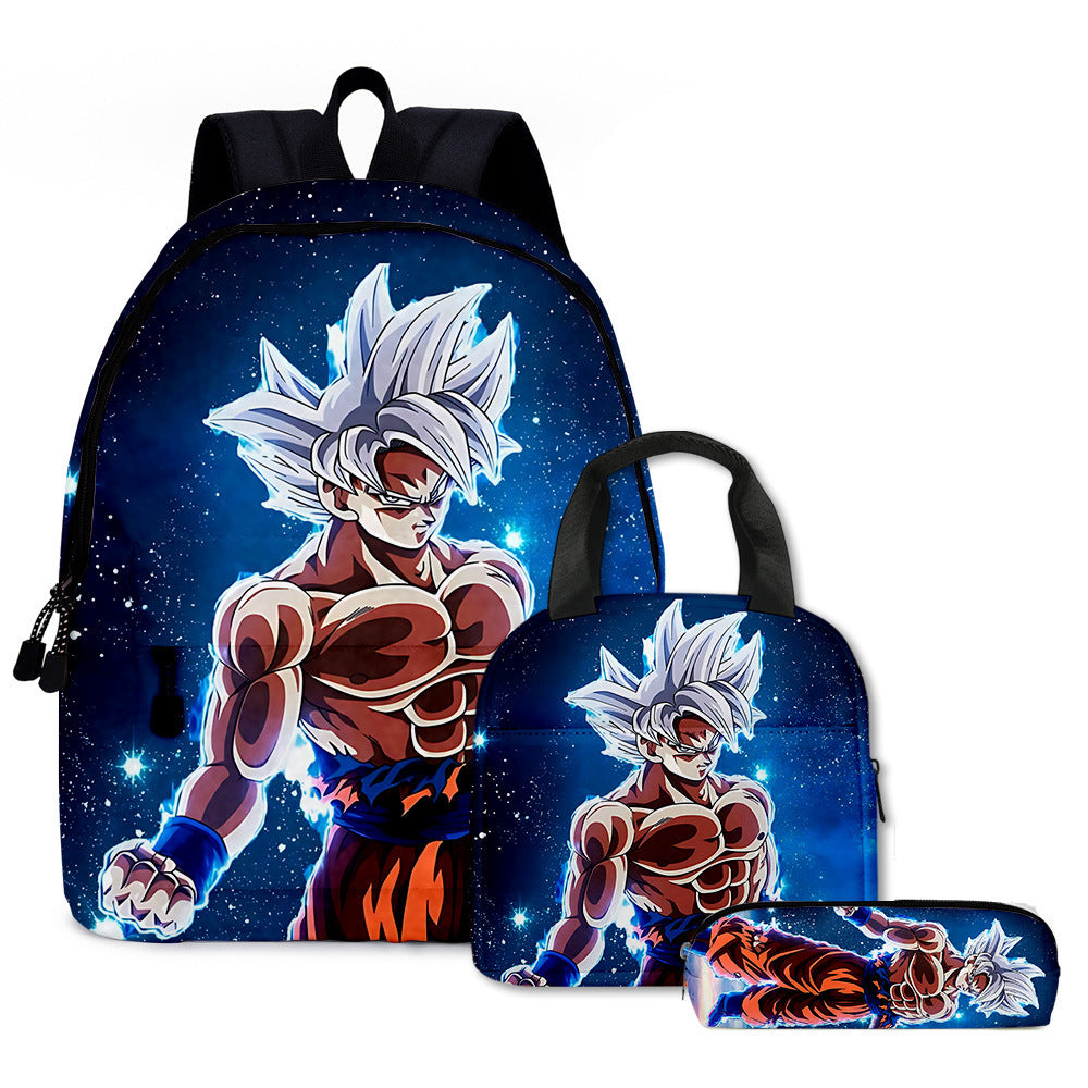 Dragon Ball Super 3D Goku Backpack Set 3-Piece Anime Combo