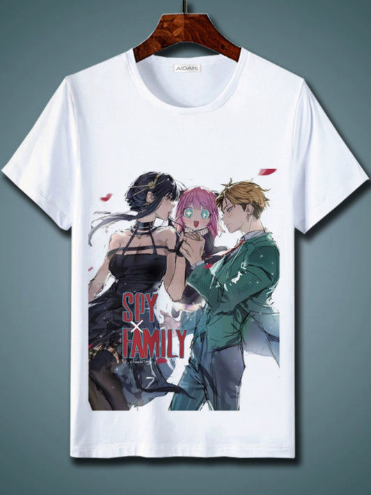 Spy Play House Short-Sleeved T-Shirt Spy x Family Ania Fujie Anime Peripheral Teenagers Summer Top Clothes