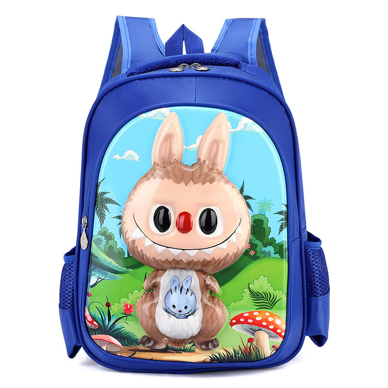 Labubu Cartoon School Backpack Grades 16 Kids Crossbody School Bag