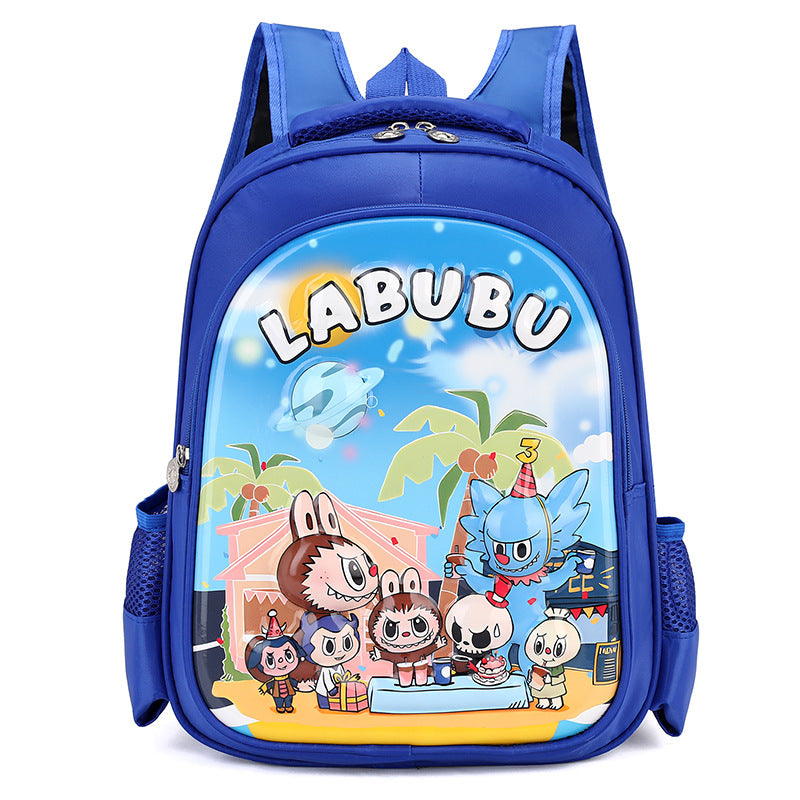 Labubu Cartoon School Backpack Grades 16 Kids Crossbody School Bag