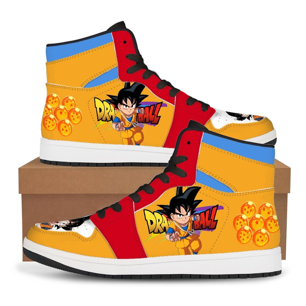 Dragon Ball Goku High-Top Sneakers Cute Anime Shoes for Men, Women & Couples Cross-Border