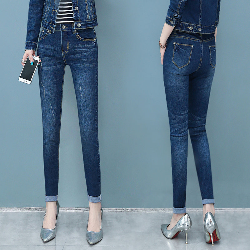 Black Slim-Fit Denim Pencil Pants – Anime Chic with Sleek Minimalist Vibes