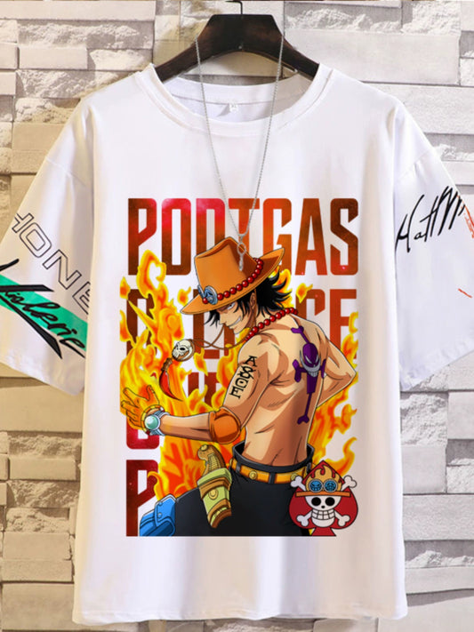 One Piece Short-Sleeved T-Shirt Male Summer Five-Point Sleeve Loose Version Youth Bottoming Shirt INS Style Half-Sleeved Tee