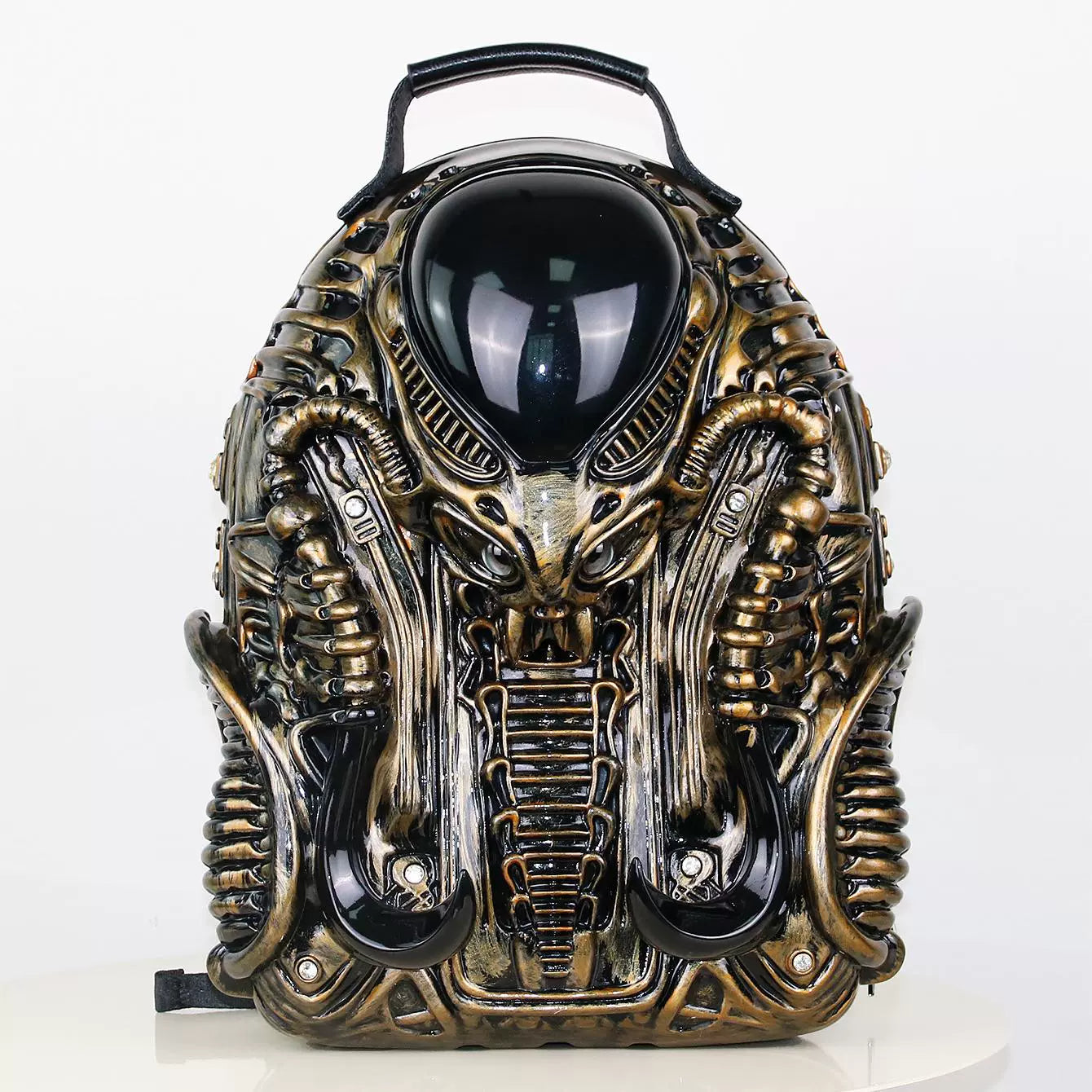 Punk Metal Predator Backpack Street Style School Bag for Men & Women