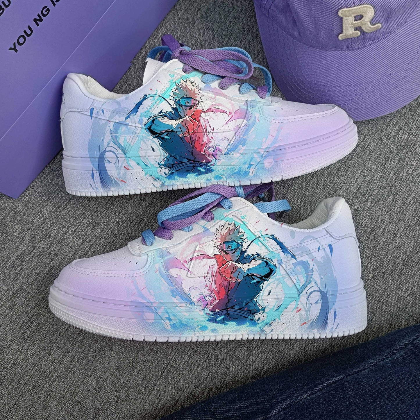 Naruto x Sakura Couple Sneakers Pull-Back Style Casual Anime Shoes