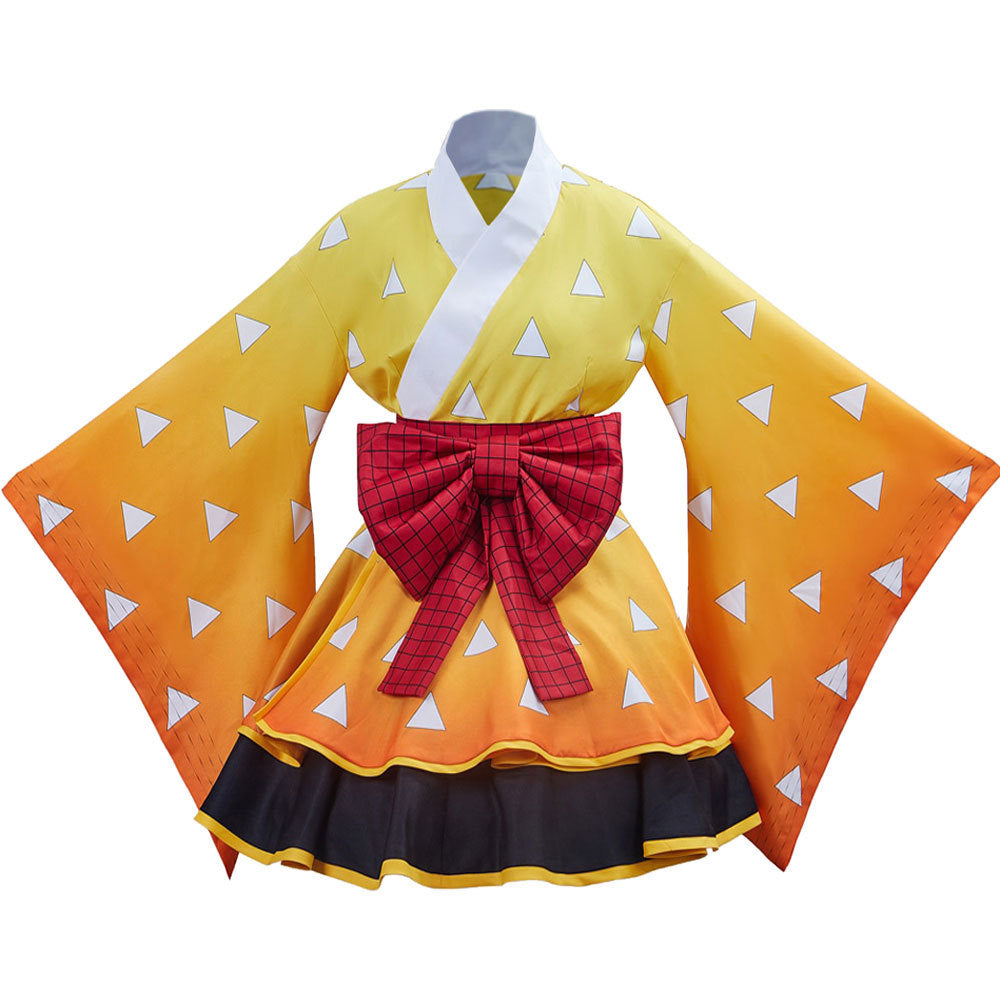 Inosuke women's cos clothing Ghost Slayer Blade cosplay maid skirt Halloween role-playing kimono manufacturers